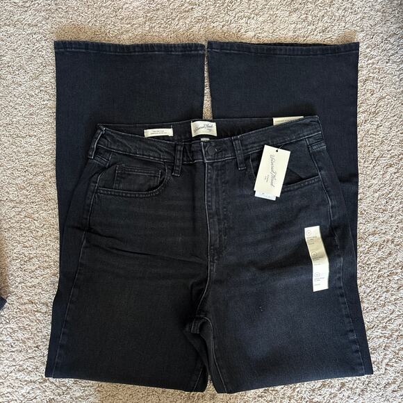 NWT Universal Thread High Rise Flare Leg Jeans Dark Denim‎ Black Women's 12 R - Picture 3 of 6